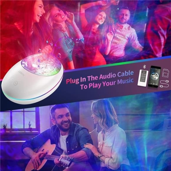 Galaxy Projector StarProjector Dynamic Ocean Wave Projector Lamp-LED Night Light - Picture 6 of 6